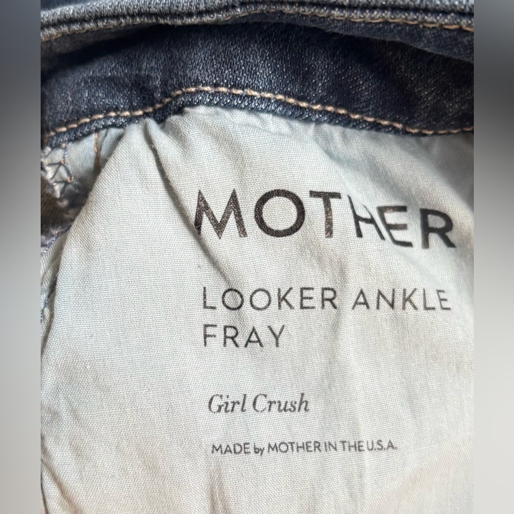 MOTHER Denim The Looker Ankle Fray in Girl Crush Wash, Size 24 - Picture 9 of 11